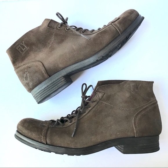 Fly London Officer Orme Ankle Suede Laced Boots - Picture 1 of 9